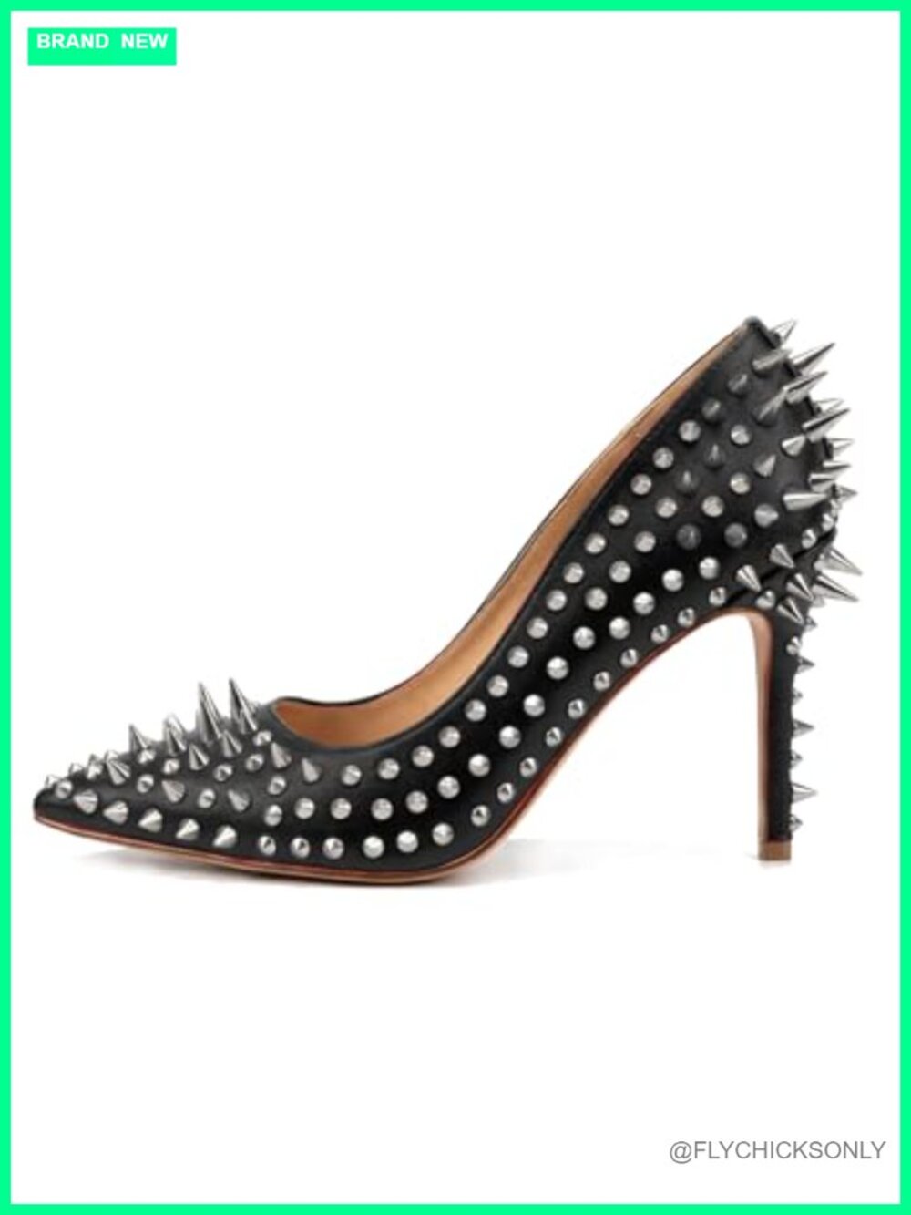 Studded Spiked Stiletto Heels Pointed Toe Gothic Pumps for Women